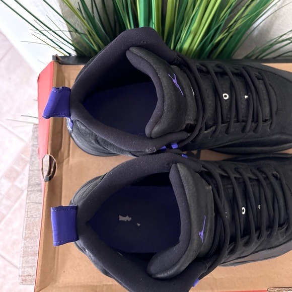 Jordan 12 XII Black Dark Concord Sneakers - Picture 7 of 10